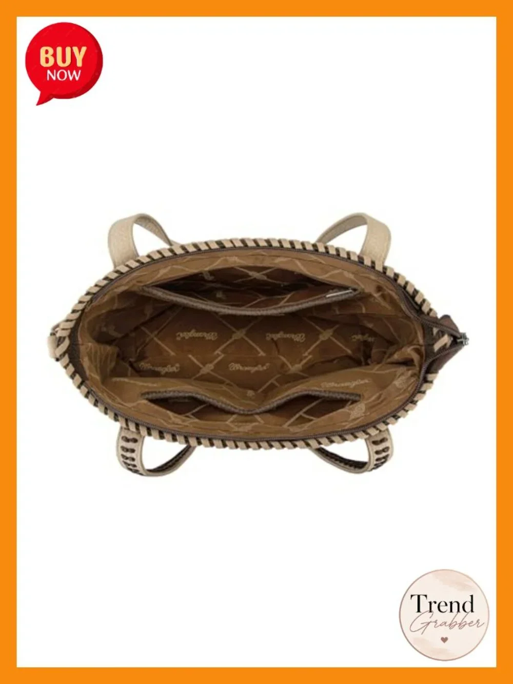 Faux Leather Tote Bag with Fringe and Whipstitch Detail Crossbody